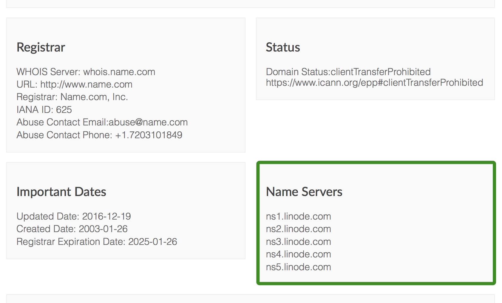 linode.com nameservers